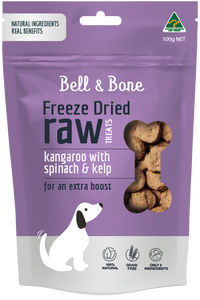 Freeze Dried Dog Treats - Kangaroo with Spinach and Kelp 100g